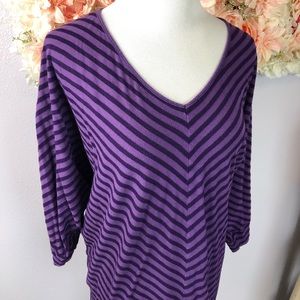 Purple striped Lane Bryant top size 22/24